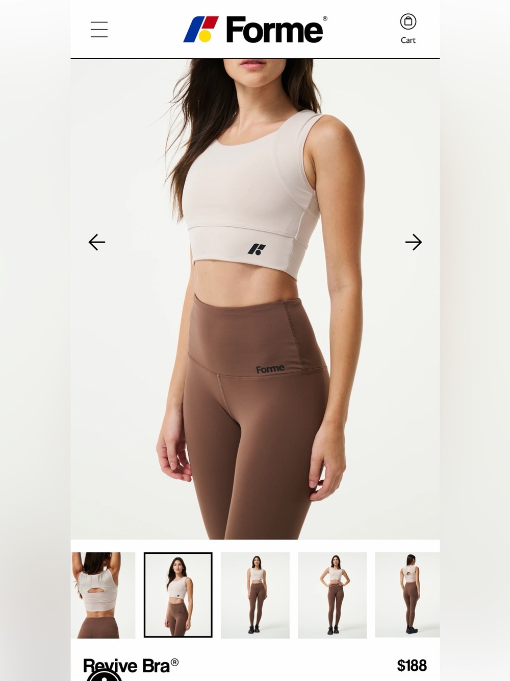 Revive Bra Crop Top in Cream